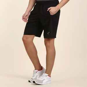 Puma Solid Men Black Sports Shorts